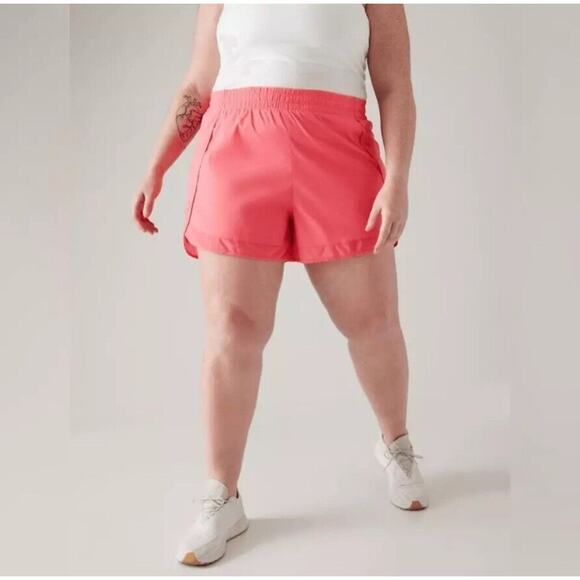 NWT Athleta Mesh Racer Run Short Coral AND Black Run With It 3.5 in. Short‎ 3X - Picture 2 of 13